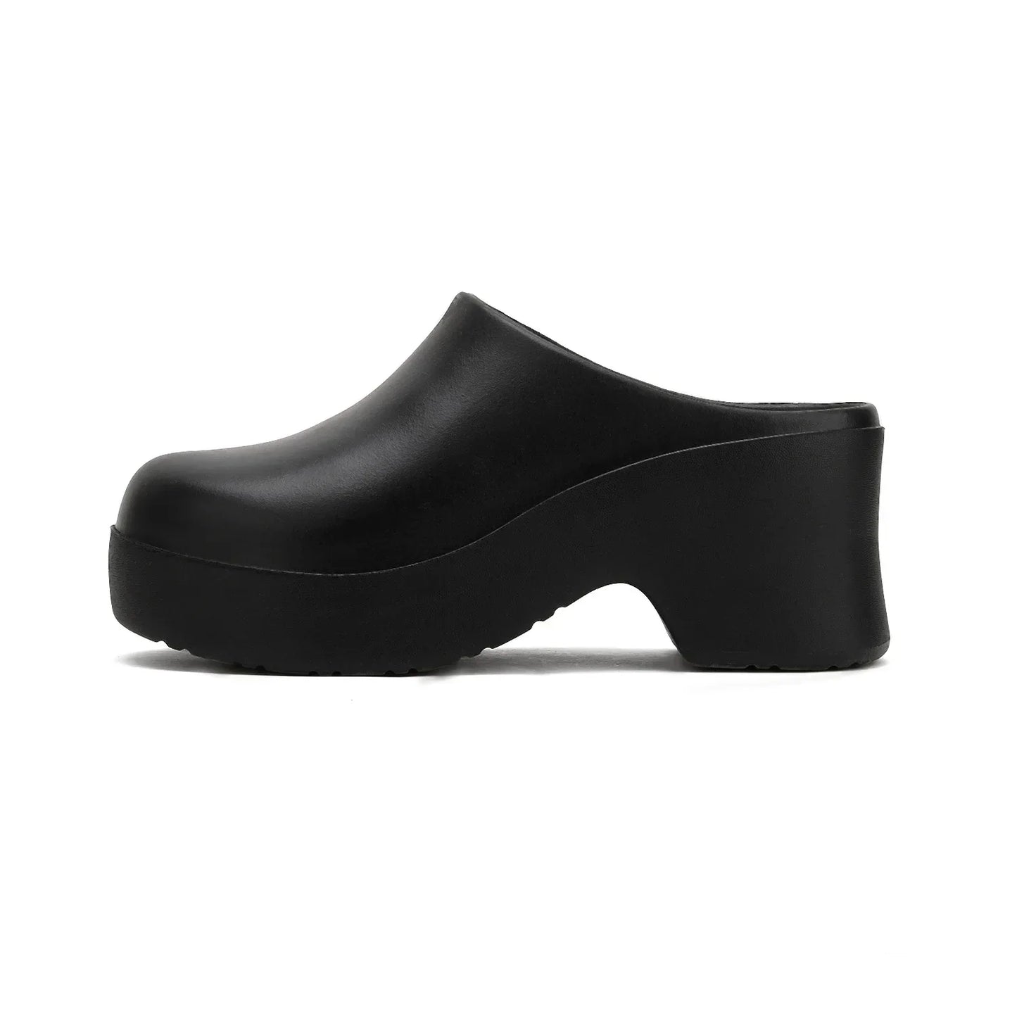 Women's Thick Heel Sandals EVA Half Wrapped Slip-On High Heels Comfortable Summer Slippers Trendy Ins Style Cross-Border Shoes